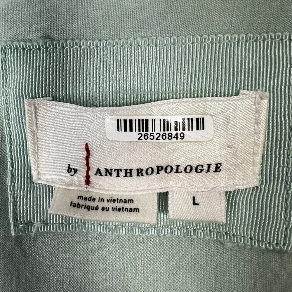 Anthropologie The Cecily Fit Flare Sweetheart Mini dress Pastel Mint Green LG
